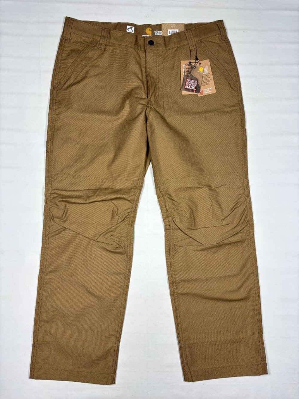 NWT Carhartt Full Swing Cryder Dungaree Pants Workwear Heavy Duty Brown 38X30